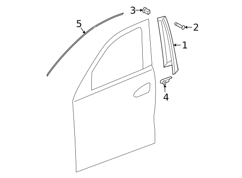 Exterior Trim - Front Door for 2018 Mercedes-Benz GLE63 AMG S #0