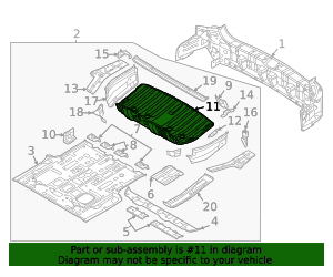 65514-R0000 - Rear Floor Pan 2022-2026 Kia Carnival | Kia.Parts Store