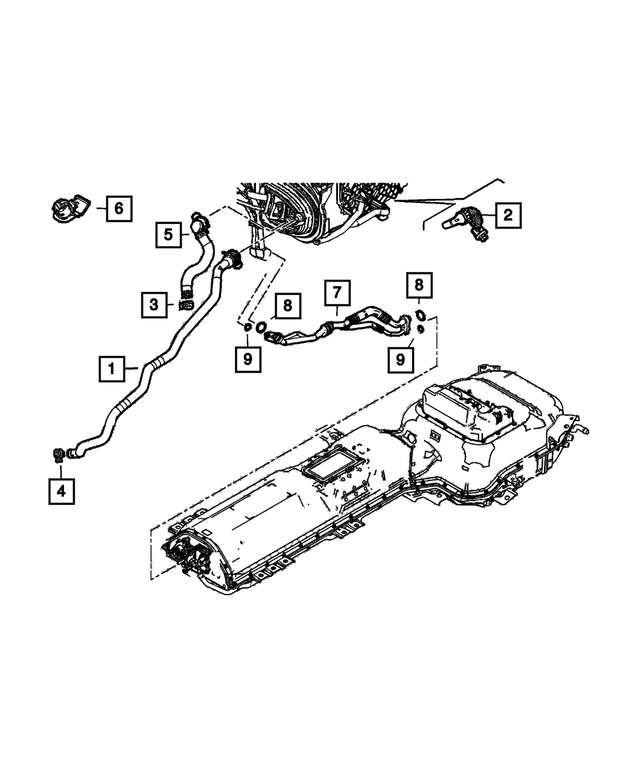 68515647AA - Air Conditioners and Heaters: Heater Supply And Return Hose for Mopar Image