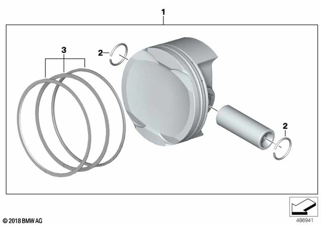 11258552239 - Engine: Piston -  for BMW-Motorrad Image image