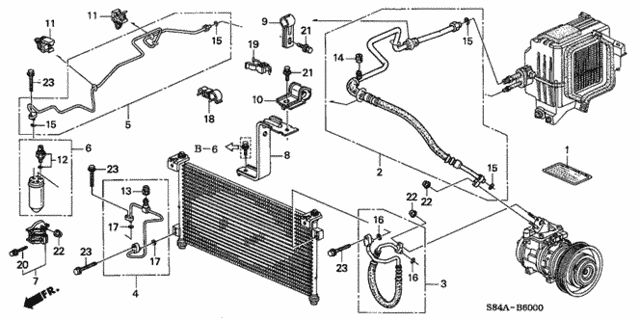 A/C Hoses - Pipes for 2002 Honda Accord #0