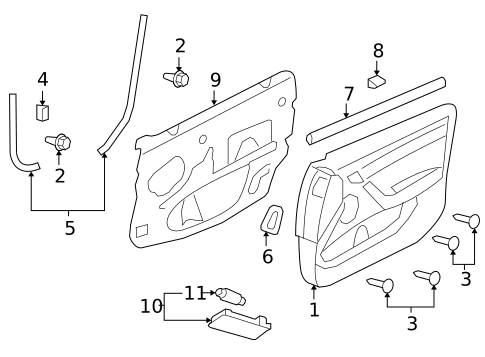Interior Trim - Front Door for 2009 Pontiac G8 #0