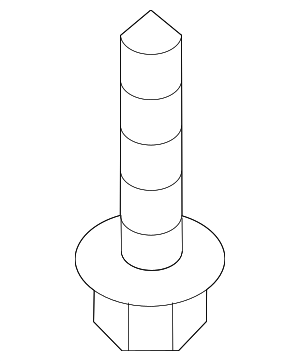 145200131 - Body: Bumper Cover Screw for Nissan: 370Z, Cube, LEAF, Maxima, Pathfinder, Z Image
