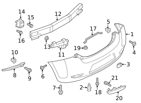 Bumper & Components - Rear for 2015 Nissan LEAF #0