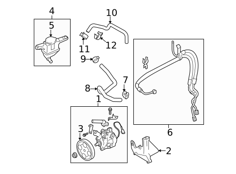 Pump & Hoses for 2010 Subaru Legacy #0