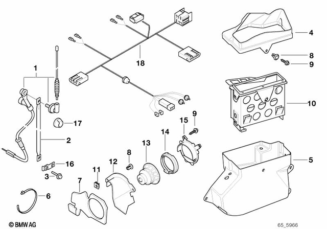 65217728901 - Audio, Navigation, Information Systems: Antenna - Ask for BMW-Motorrad Image