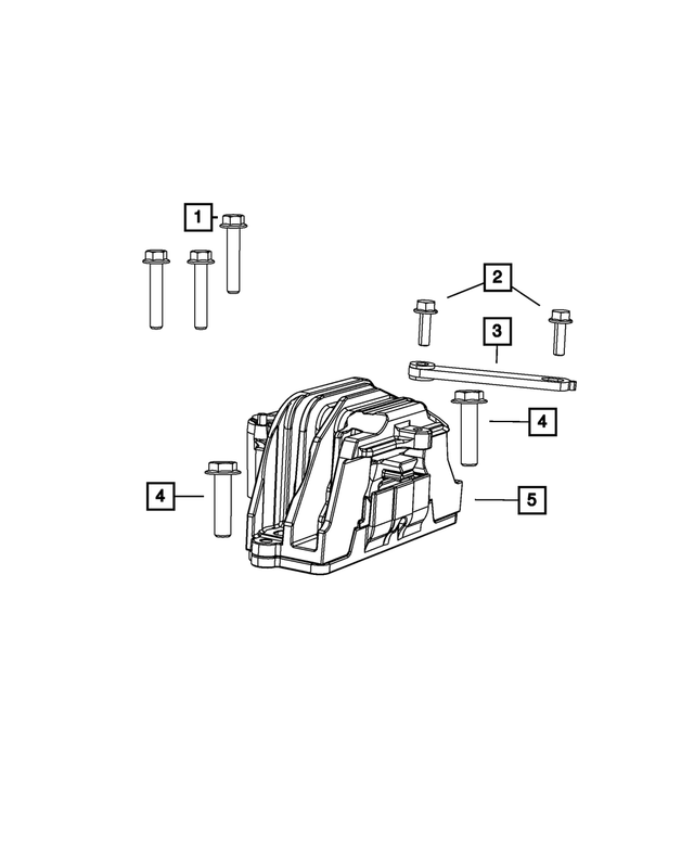 6104339AA - 2.0L Turbo Diesel; Engine: Hex Flange Head Bolt, Mounting for Mopar Image
