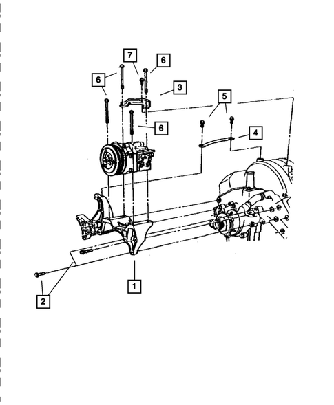 Air Conditioning Compressor Mounting for 2002 Dodge Durango #0