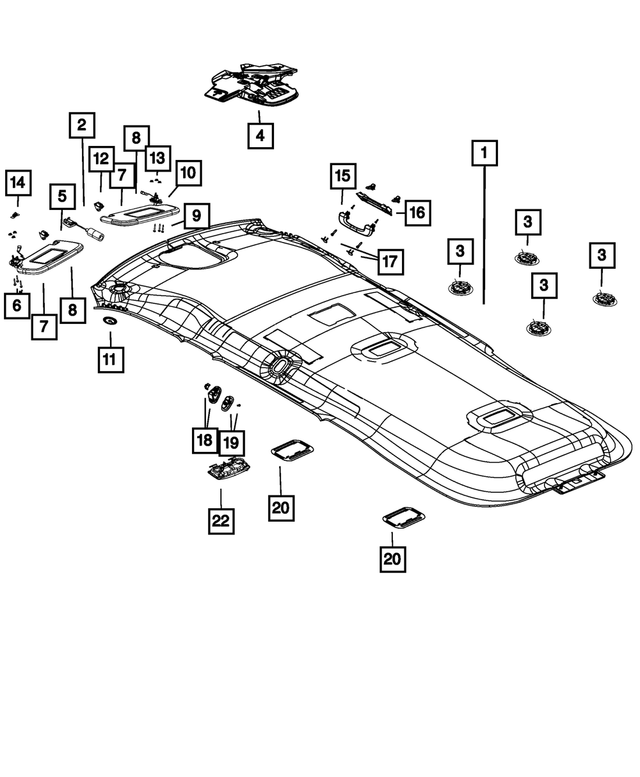 6PP29DX9AD - Interior Trim: Headliner for Mopar Image image