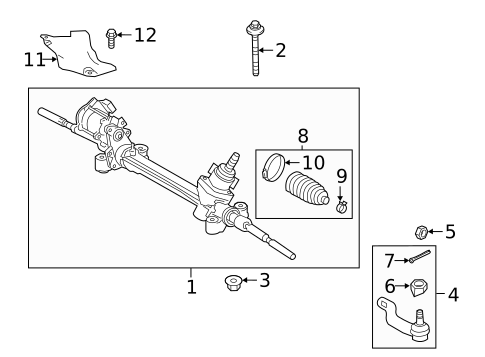 Steering Gear & Linkage for 2022 Toyota RAV4 #0
