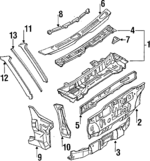 BL5354510C - Body: Dash Panel for Mazda: 323 Image