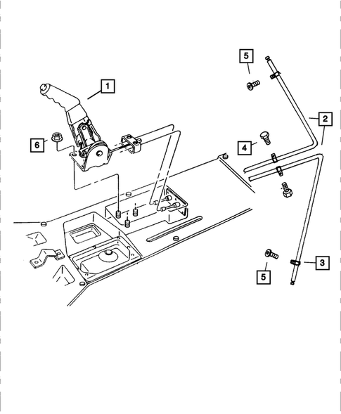 Parking Brake Lever and Cables for 2001 Dodge Viper #0