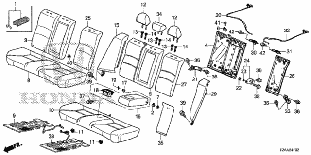 Rear Seat (2) (TS Tech) for 2017 Honda Accord #0