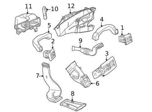Ducts for 2015 Mercedes-Benz GLK250 #0