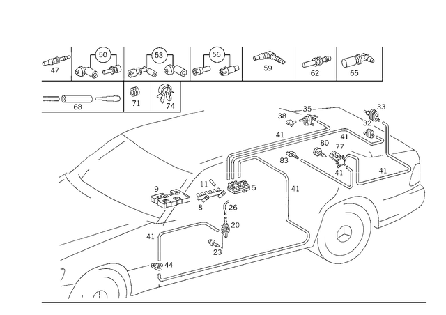 1407230439 - : Securing Rod for Mercedes-Benz: 500SEC Image