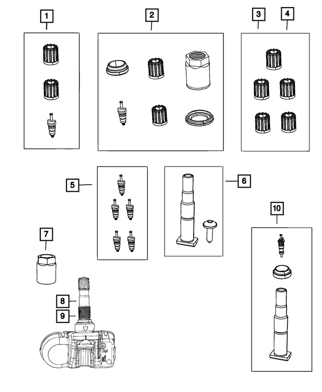 68581600AA - Wheels: Tire Pressure Sensor Nut for Mopar Image