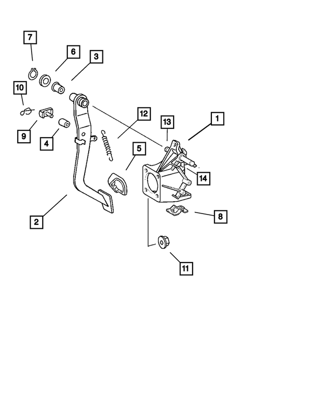 5135547AA - Brakes: Brake Pedal Bracket for Mopar Image