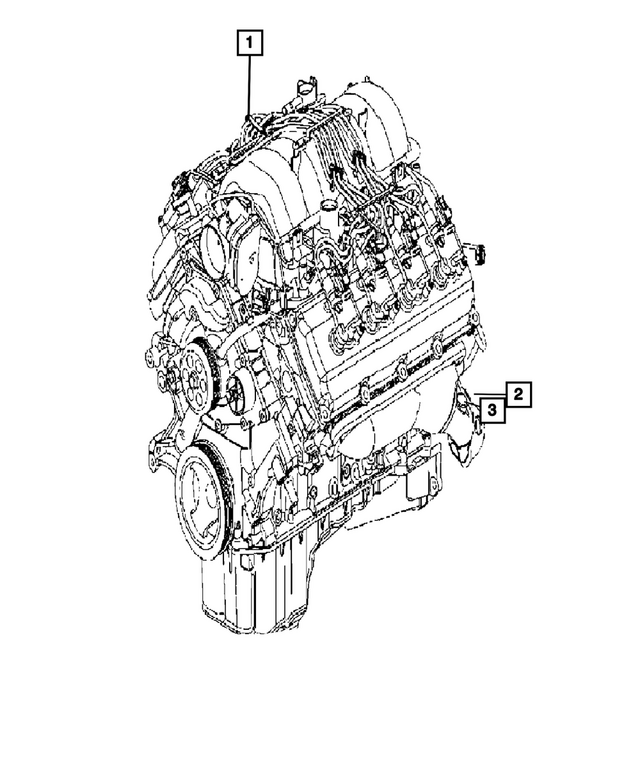 68409343AA - Engine: Long Block Engine for Mopar Image