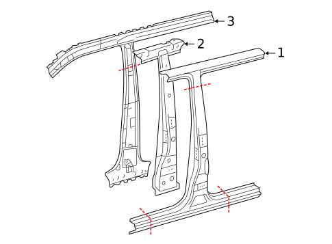 Center Pillar for 2006 Toyota Tacoma #0