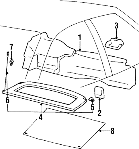 Interior Trim - Rear Body for 1999 Suzuki Swift #0