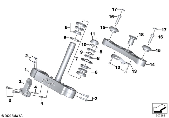 31429899201 - : Headlight Bracket for BMW-Motorrad Image