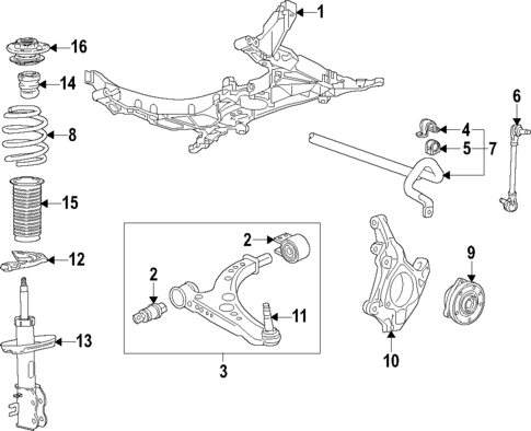 Front Suspension for 2023 Chevrolet Bolt EUV #0