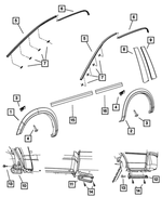 1FV88TZZAE - Exterior Ornamentation: Wheel Opening Flare Molding, Right for Mopar Image