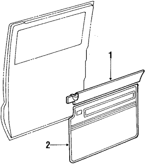 Sliding Door Trim for 1986 Toyota Van #0