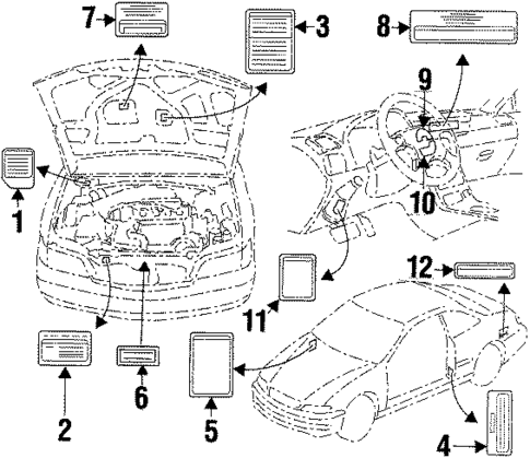 Labels for 1998 Acura CL #0