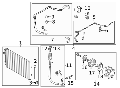 A/C Condenser & Evaporator for 2014 Hyundai Veloster #0