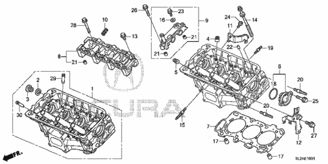 Front Cylinder Head (V6) for 2014 Acura TSX #0