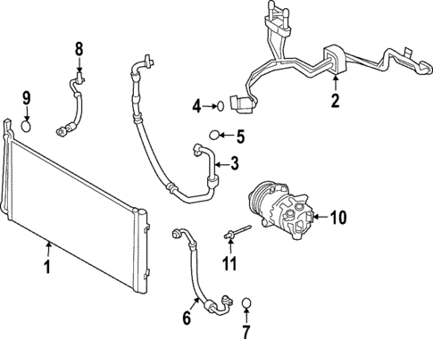 Condenser, Compressor & Lines for 2022 Land Rover Range Rover Evoque #0