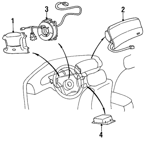 Air Bag Components for 1995 Hyundai Sonata #0