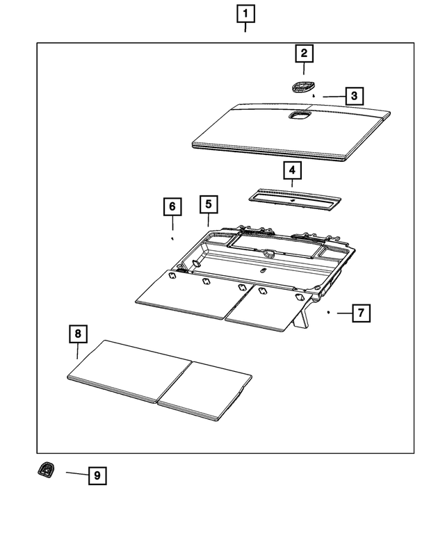 6LG56WA6AF - Interior Trim: Cargo Area Bin for Mopar Image