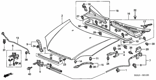Hood for 2001 Honda Civic #0