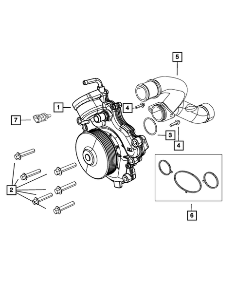 Water Pump and Related Parts for 2015 Ram 1500 #1