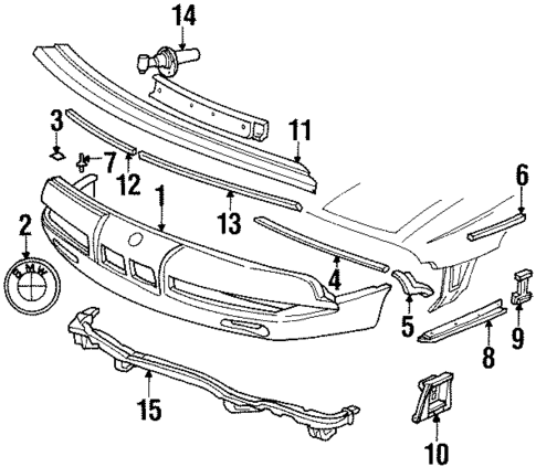 Bumper & Components - Front for 1992 BMW 850i #0