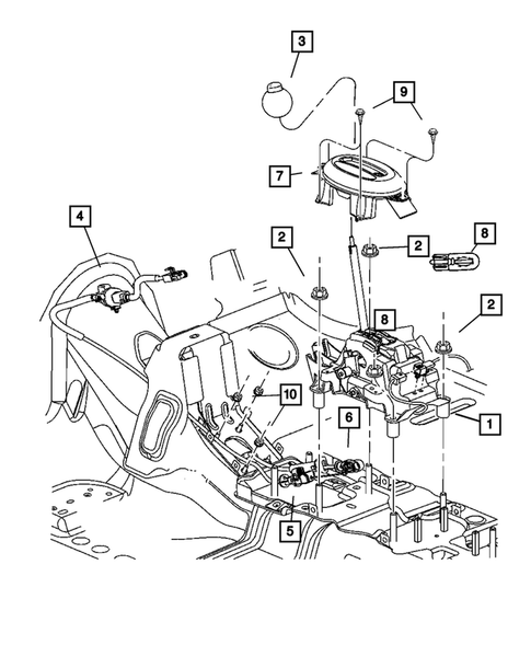 Gearshift Controls and Related Parts for 2008 Chrysler PT Cruiser #0