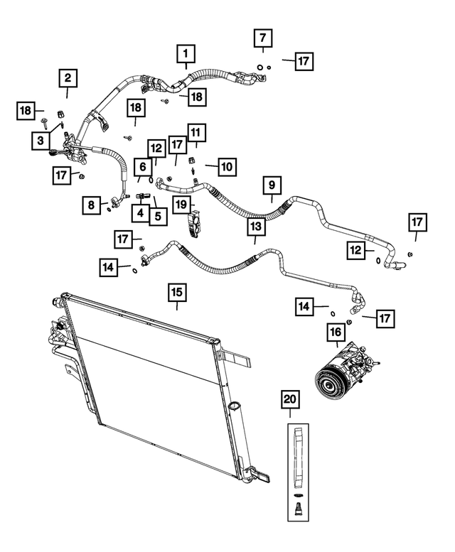 « 68277009AC – Air Conditioners and Heaters : Aspiration Et Liquide De Climatisation Conduite pour Mopar Image »