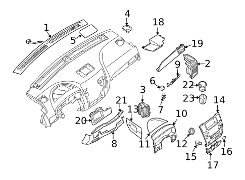 Instrument Panel Components for 2008 INFINITI QX56 #0