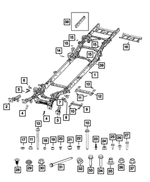 68545098AA - Frame, Bumper and Fascia: Chassis Frame Assembly for Mopar Image