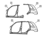 5066398AF - Body Sheet Metal Except Doors: Body Side Aperture Front Panel Package, Right for Mopar Image image