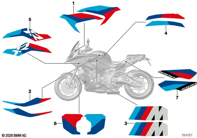 51145A82B41 - : Decor, Winglet, Left for BMW-Motorrad Image