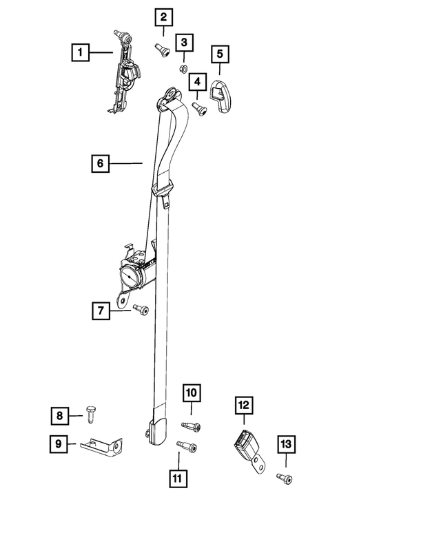 6036773AA - Restraints: Pan Head Screw for Mopar Image