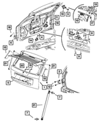 6502975 - Doors, Door Mirrors and Related Parts: Hex Head Screw And Washer for Mopar Image