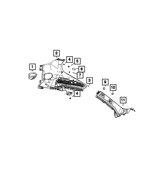 7KQ60TX7AA - : Seat Belt Anchor Cover, Right for Mopar Image