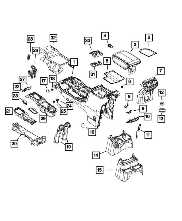68500325AA - Interior Trim: Floor Console Mat for Mopar Image image