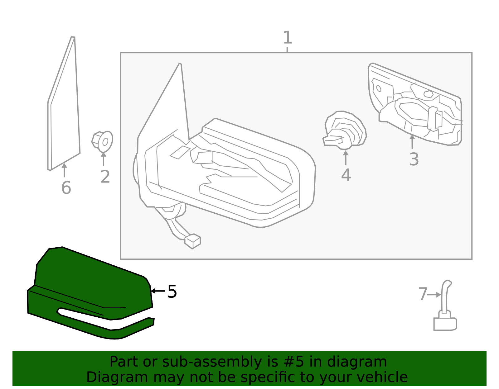 Genuine Exterior Door Mirror Cover / Skull Cap (lh) (a61 Titan