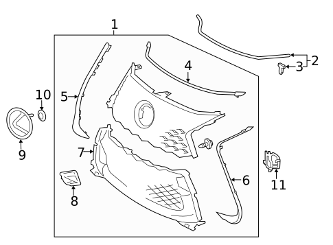 Grille & Components for 2017 Lexus GS200t #0