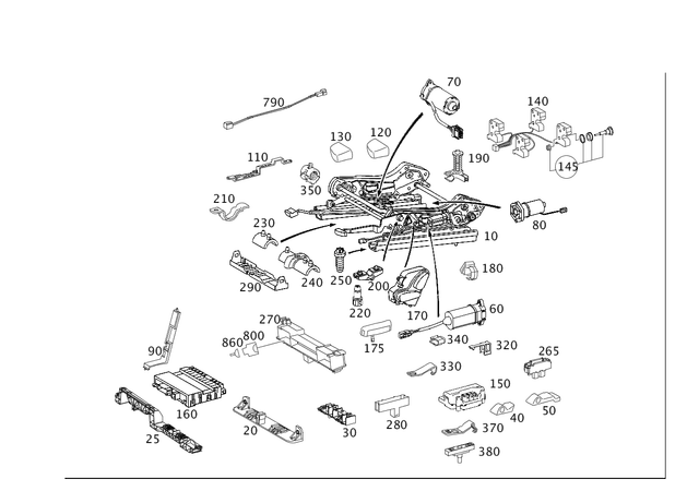 9103636 - Driver Seat: Seat Adjustment for Mercedes-Benz Image image